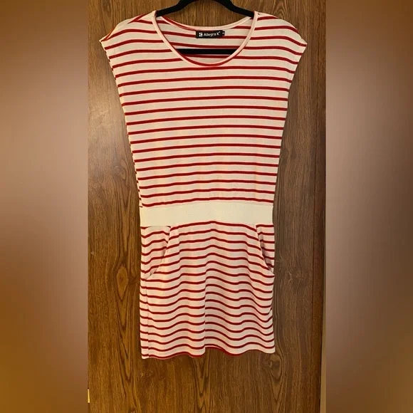 Allegra‎ K women’s striped mini T-shirt dress. Size small. - Picture 2 of 12